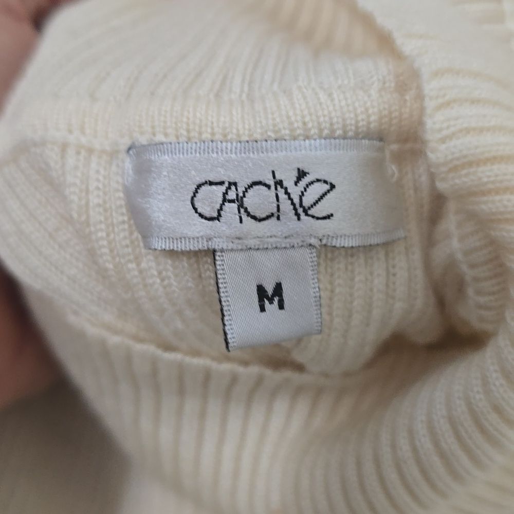 CACHE STUDDED TURTLENECK SWEATER SIZE MEDIUM - image 8